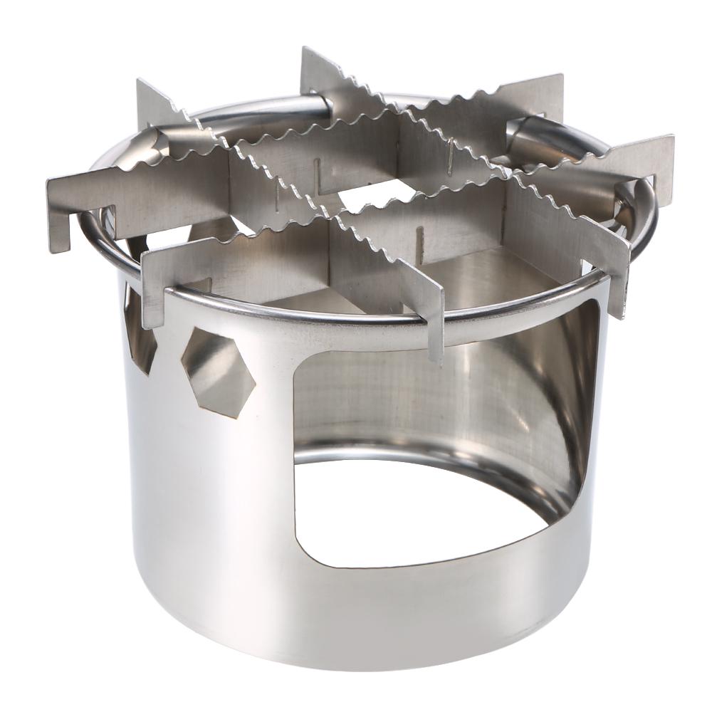 Lixada Портативная складная дровяная печь, легкая уличная легкая нержавеющая сталь для пикника, кемпинга, приготовления пищи на дровах