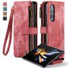 Drop Protection Card Slot Leather Wallet Case For Samsung Galaxy Z Fold4 5g Fold 4 Fold3 Fold 3 S23 Ultra S22 S21 Plus S20 Fe