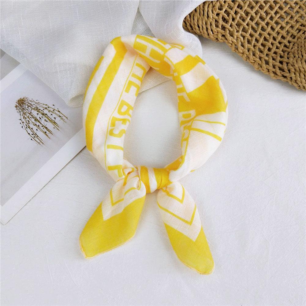 Decorative Simple Texture Silk Scarf Women'S New Style Spring And Autumn Summer Fashion Versatile Headscarf Work Scarf