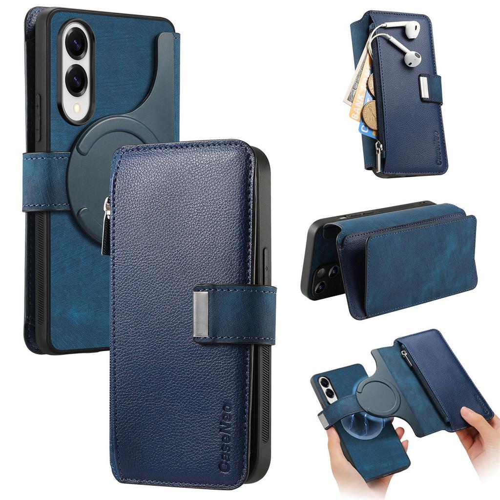 For Samsung Galaxy S25 Edge Case CASENEO MW-02 Detachable Magnetic Leather Flip Phone Cover