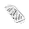 Sturdy Stainless Steel Grill Pans For Outdoor BBQ With Perforated Design And Handles Ideal For Vegetables Fish Meat