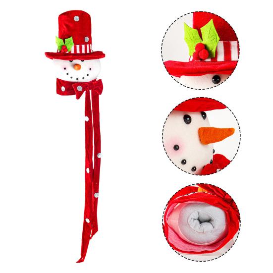 Верхушка для рождественской елки Снеговик Праздничное украшение с шарфом и шляпой Привлекательный праздничный декор