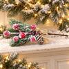 Snowflake Christmas Decoration Artificial Flower Christmas Berry Artificial Pine Branch  Party