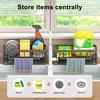 Drain Rack Kitchen Sponge Organizer Large Capacity Multipurpose Self-draining Countertop Dish Soap Holder Sink Caddy