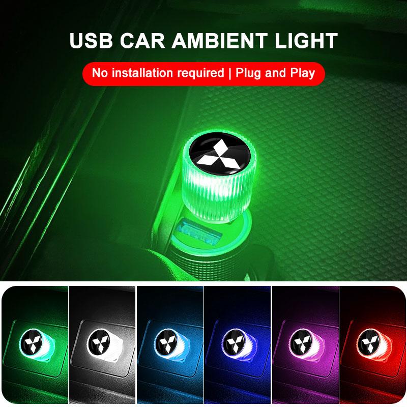 Новая светодиодная USB-лампа для автомобиля, атмосферная подсветка салона для Mitsubishi ASX I200 Outlander Pajero Eclipse Lancer