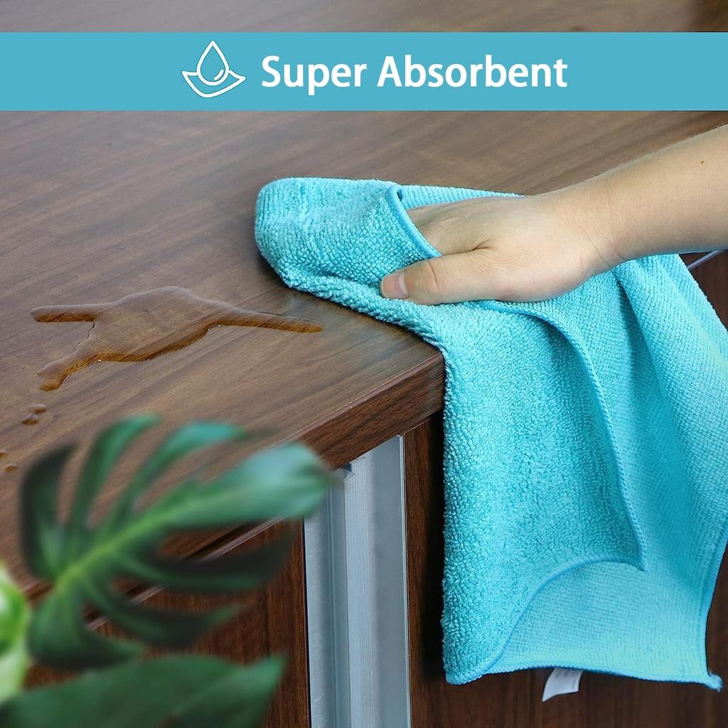 Dual-Sided Microfiber Towels for Cars Interior Detailing Towel 12 x 12 inch 500GSM Cleaning Rags for Car, Kitchen and Window