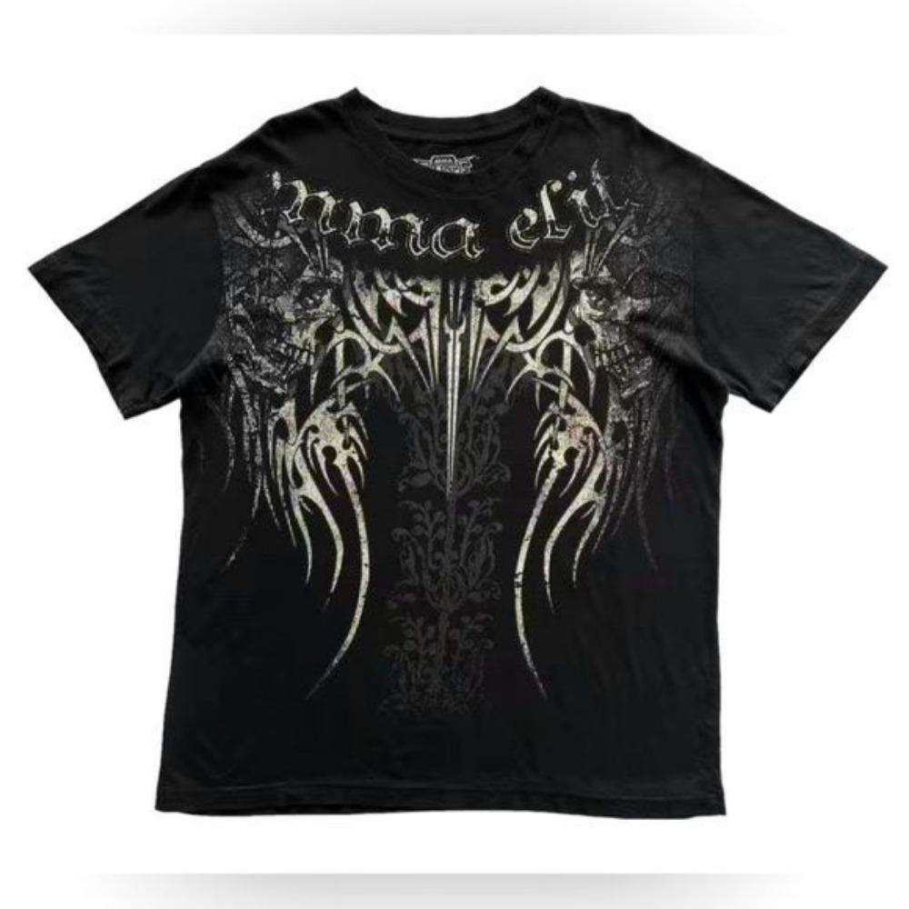 Мужская футболка с коротким рукавом в стиле ретро с крыльями ангела, Харадзюку, хай-стрит, американская мода, мужская, женская, летние топы