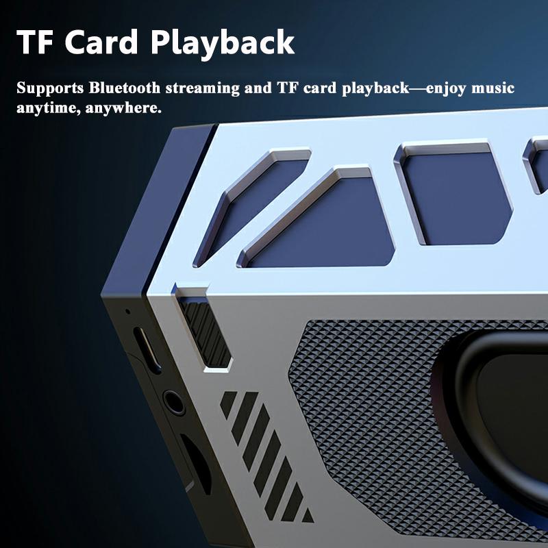 Mini Mecha Bluetooth Speaker Subwoofer RGB Ambient Light Soundbar Wireless TWS Connection Surround Music Box TF Card MP3 Player