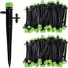 10pcs Drip Emitters Perfect For Tube PE Pipe Adjustable 360 Degree Water Flow Irrigation Drippers On Stake For Flower Bed