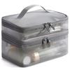ARESACHI Mesh Cosmetic Makeup Large Makeup Pouch Box, Pouch, Capacity, (Gray)