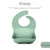 Силиконовый 3D Водонепроницаемый Детский Слюнявчик с Большим Карманом