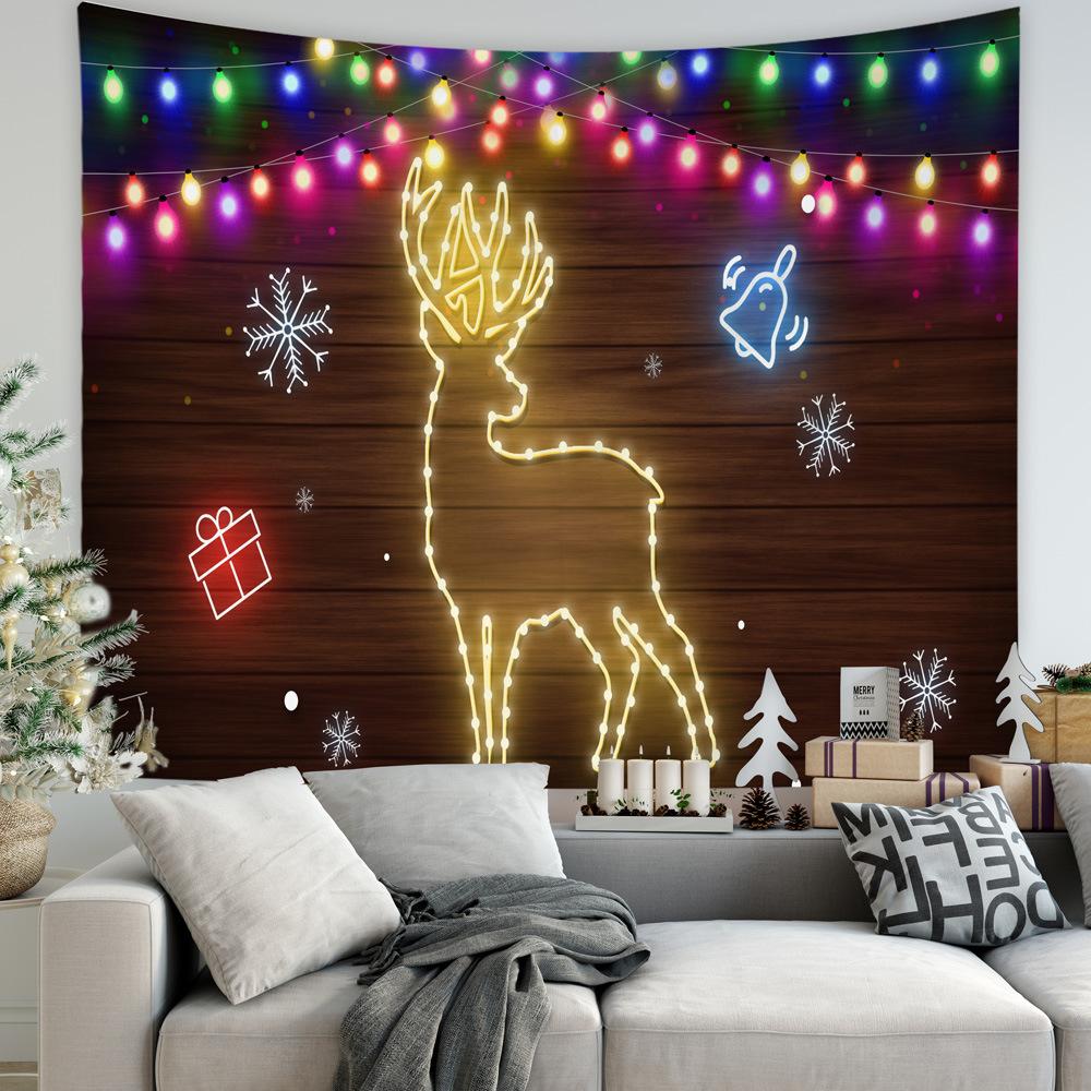 Рождественская настенная ткань, большая фоновая ткань, картина, европейский и американский гобелен с рождественской елкой