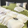 Washed Ice Silk Four-piece Set Silk Embroidered Quilt Cover High-end Tencel Bed Sheet Three-piece Set