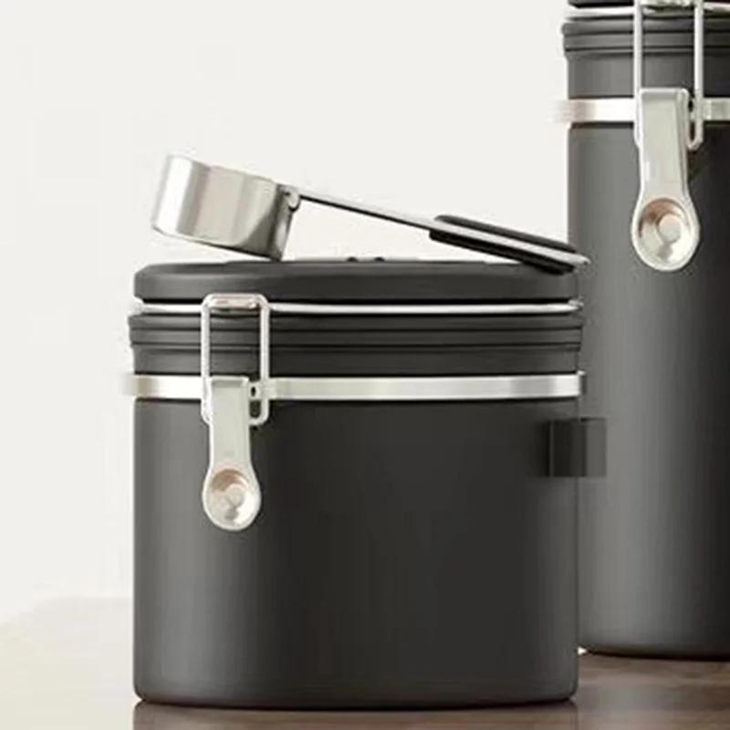 Нержавеющая сталь кофейные зерна герметичная банка вакуумный контейнер для хранения большой емкости зерна чай орехи закуски сохраняют свежесть банка для хранения