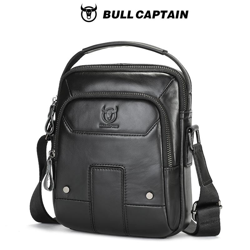 BULLCAPTAIN Мужская сумка через плечо из натуральной кожи для iPad/планшета 10,5–13 дюймов — многокарманный органайзер, премиальный дизайн, сумка через плечо/через плечо