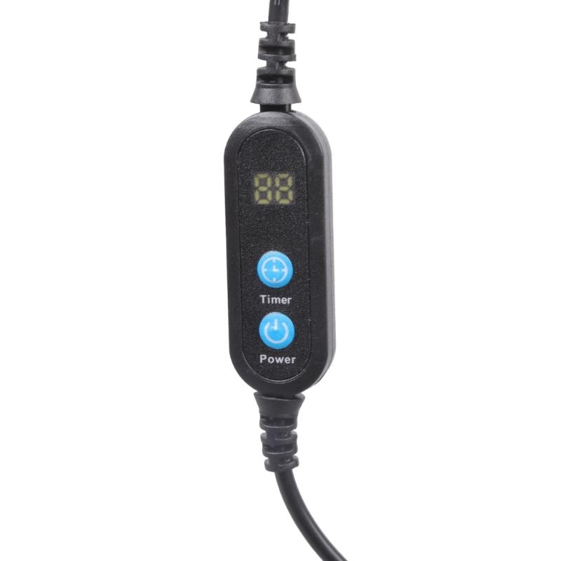 50cm Adjustable Timer Switching USB Cable Cord 1 To 30 Minutes Auto Countdown Shutoff For LED Lights, Fan, Kitchen