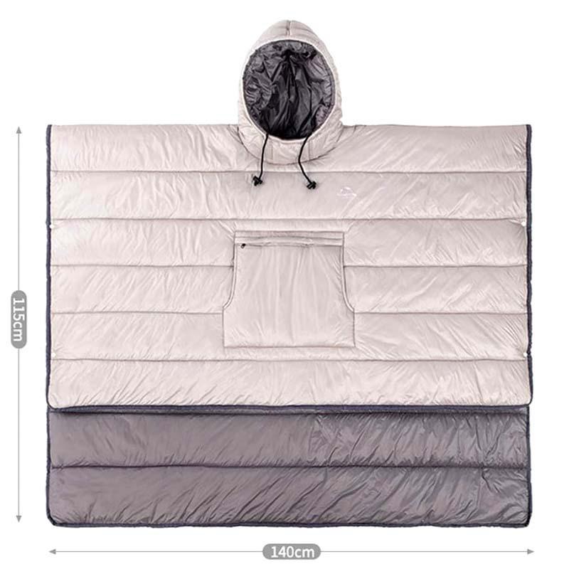 Multi-functional Wearable Cape Cloak Sleeping Bag for Travel and Mountain Climbing Quilted Camping Cloak Camping Poncho