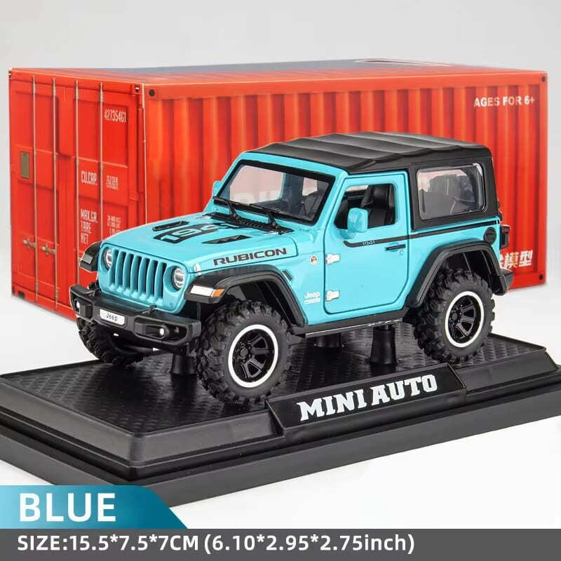 New Jeep Diecast Toy Car Model 1:32 Scale Metal Alloy Vehicle Suitable for Kids Boys Girls Adults Doors Openable with Lights Cool Collectible Gift
