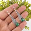 Малахитовые серьги, серьги из стерлингового серебра 925 пробы. Подарок для женщин Серьги ручной работы Ювелирные изделия с драгоценными камнями для подарка на помолвку
