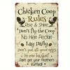 Crazy Chicken Coop Sign Retro Metal Welcome Plaque Funny Farmhouse Perfect For Henhouse Or Kitchen Ideal Farm Gift Wall Decor