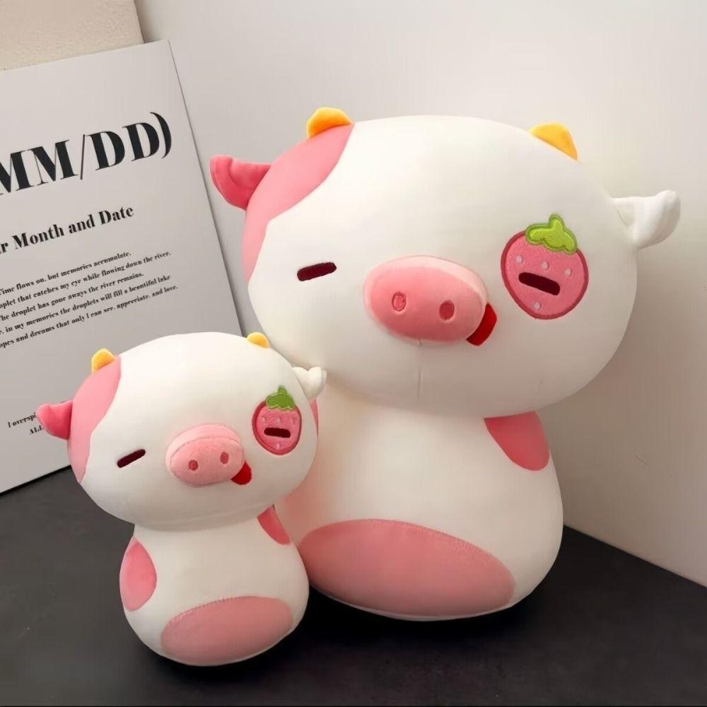Fluffy Strawberry Pig Plush Toys Collection Pink Girlish Heart Cute Toy Kids Holiday Gifts