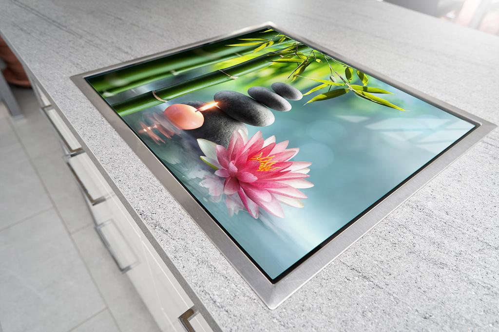 Glass stovetop protector 70x52 Bamboo