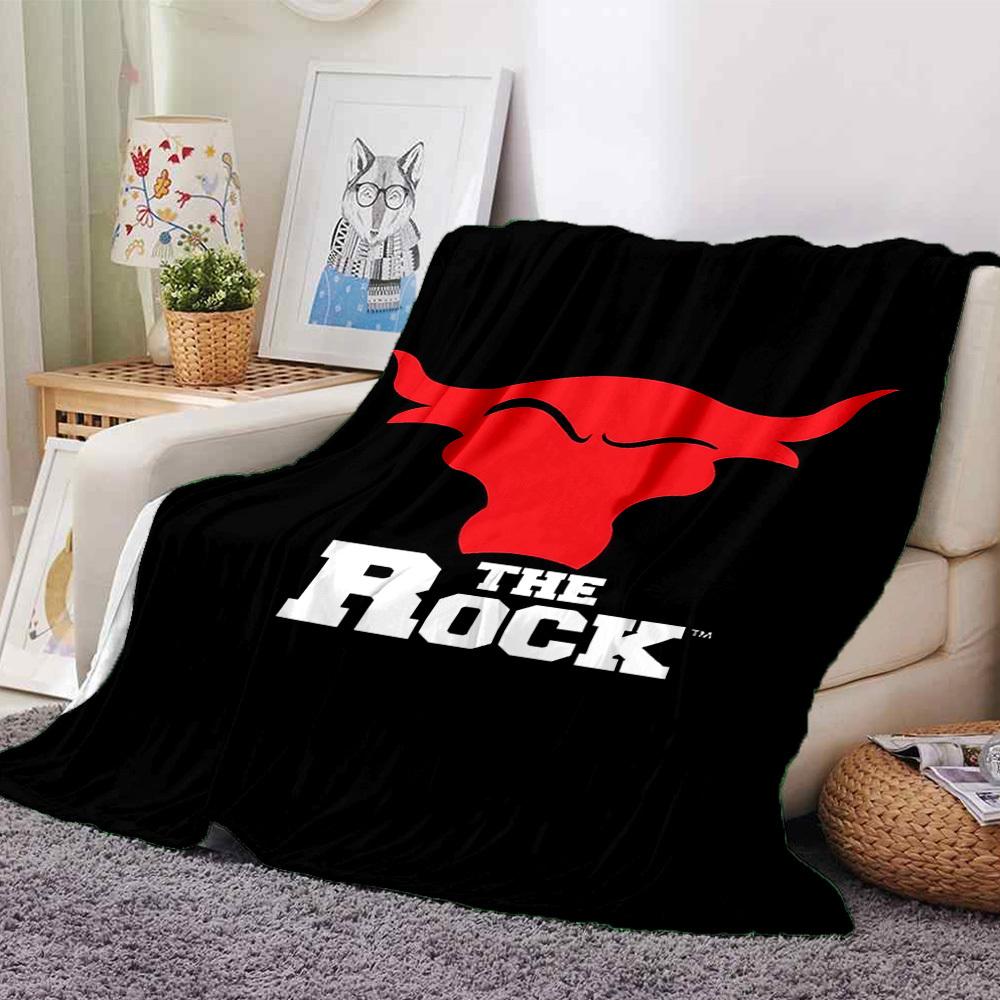1pc THE ROCK Soft Flannel All Season Throw for Home, Office, Outdoor UseDurable Comfort Soft Warm Throw for Home