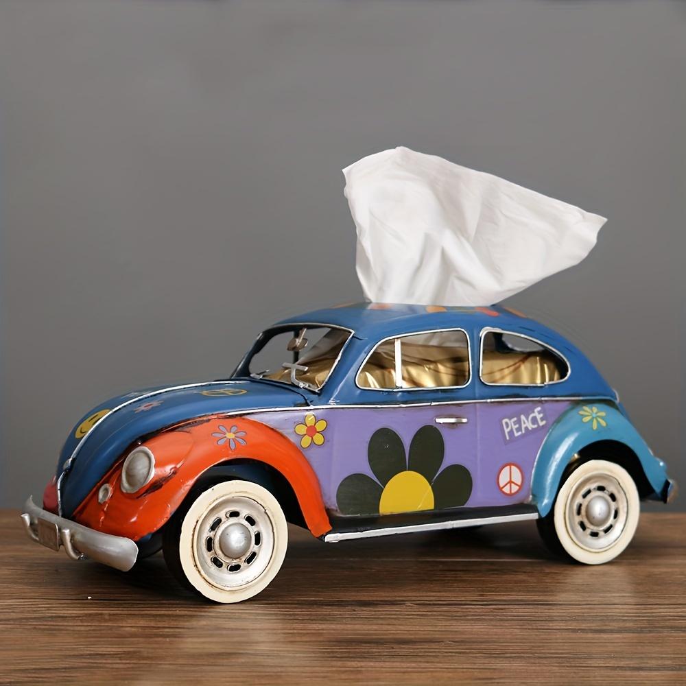 Креативная винтажная коробка для салфеток в американском стиле для автобуса, декоративный элемент для гостиной, служащий держателем салфеток и украшением для автомобиля.