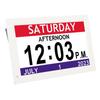 7 Inch Digital Clock with 12 Alarms, Unabridged Calendar Clock for the Eld ly and Ev yone, Auto Dimming, Am ica Large Display Clock with