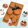 Cartoon 3D Ghost Pumpkin Silicone Chocolate Mold Bat Jelly Biscuit Ice Mould Halloween Party Cake Soap Candle Decor Holiday Gift