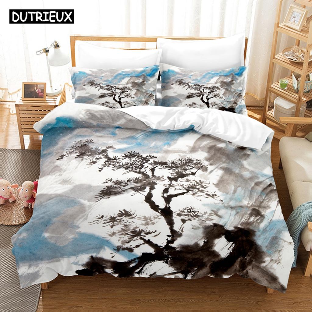 New 3D Plum Blossom Sakura Bedding Sets Duvet Cover With Pillowcase  Children  Twin Full Queen King Bedclothes