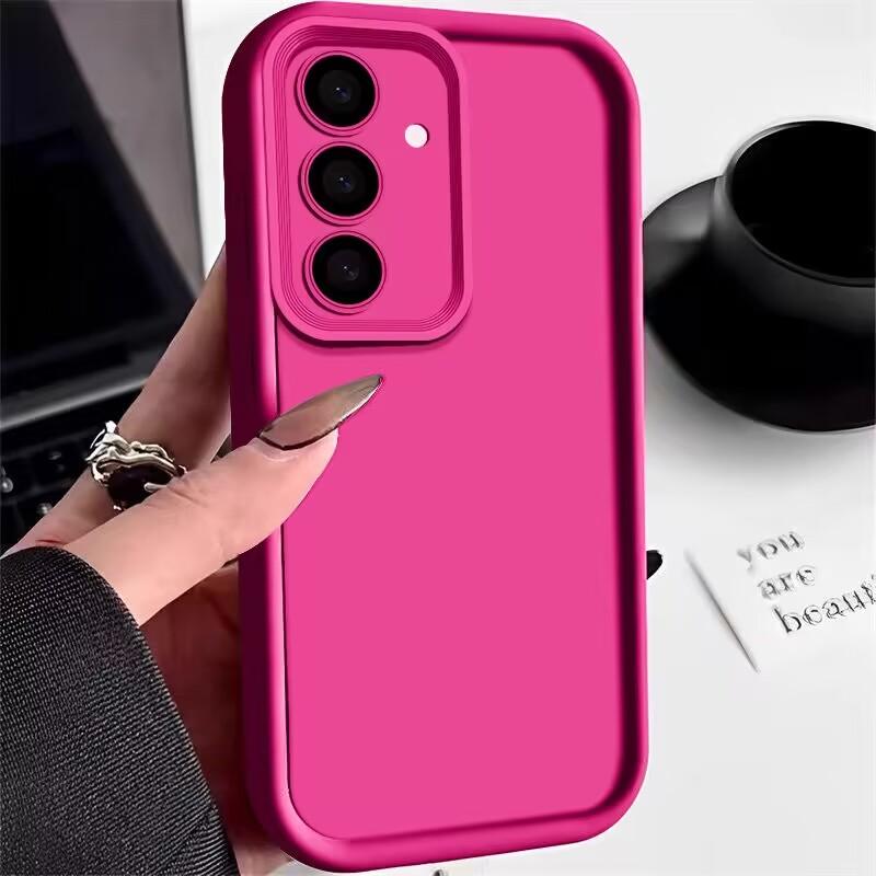 Мягкий ТПУ чехол для Samsung Galaxy A16 A17 A56 A26 A55 A54 A35 A15 A06 A25 A34 A36 5G Противоударный Однотонный Силиконовый Чехол для Телефона