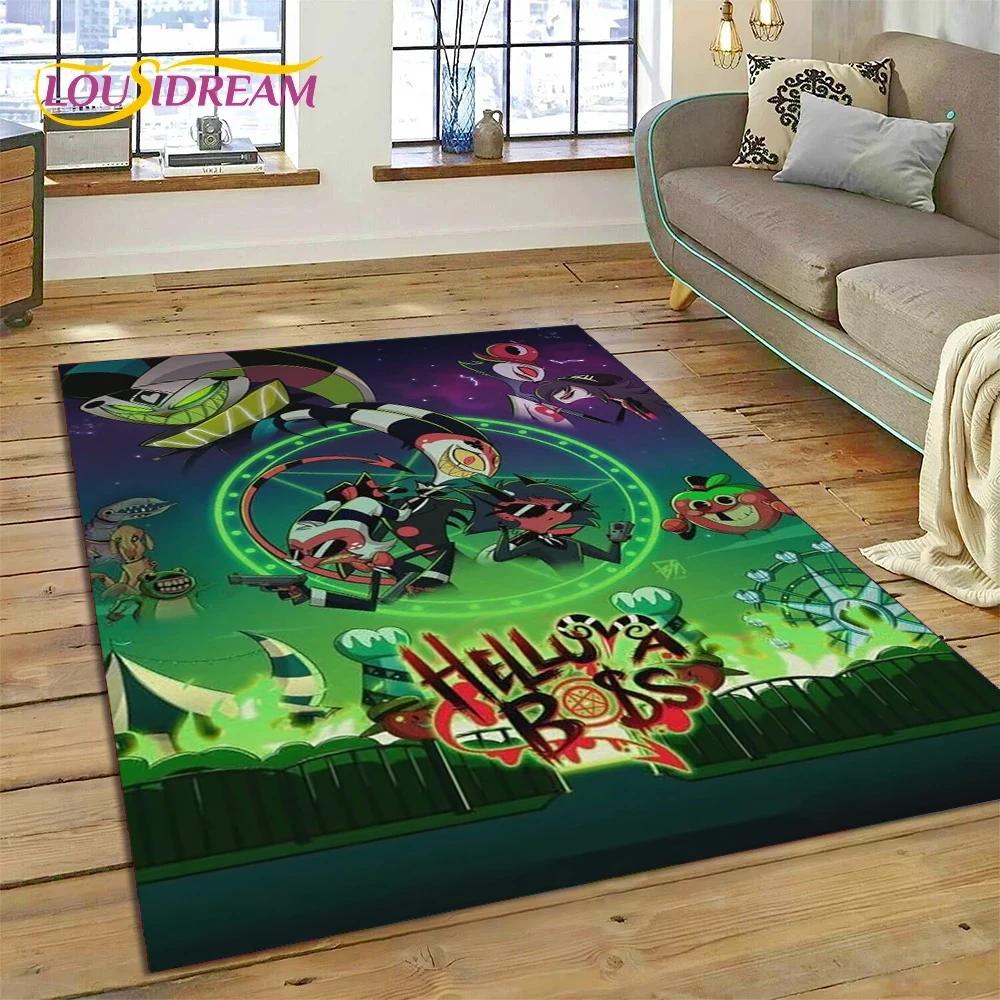 Мультфильм H-Helluva Boss Blitzo H-Hazbin Hotel Ковер для спальни Гостиная Домашний диван Украшение, детский большой декоративный напольный коврик