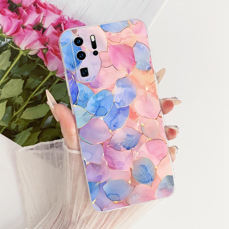 For Huawei P30 Pro Case VOG-L29 Luxury Flowers Butterfly Painted Cover Soft Silicone Phone Case For Huawei P30 P 30 P30Pro Shell