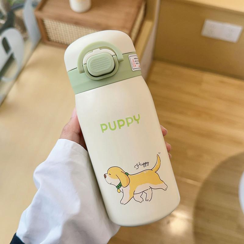 350 мл/500 мл мультяшный двойной термос из нержавеющей стали с трубочкой портативный милый детский студенческий термос кружка дорожный стакан