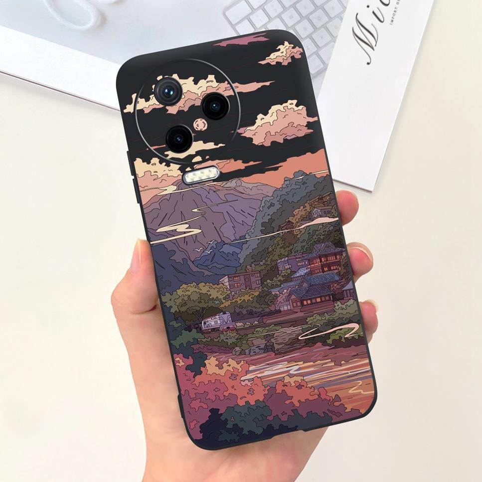 Чехол для Infinix Note 12 Pro 4G 6.7" Мультяшный Астронавт Любовь Мягкий Силикон Черно-Розовый Чехол для Телефона Infinix Note 12 2023