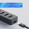 Расширитель USB на 4 порта Многопортовый USB 3.0 HUB Порт питания Type-C Высокоскоростной HUB 5 Гбит/с Док-станция для Macbook Аксессуары для ноутбука