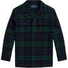 Повседневная рубашка Polo FW25 Фланелевая клетчатая с воротником, нагрудным карманом и длинными рукавами Детская Детские рубашки 323979344-001