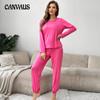 Milk Silk Loungewear Soft and Comfortable Women's Pajamas Suit Long Sleeve Long Trousers
