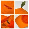 Cotton Orange Baseball Cap Peaked Creative Orange Cap Versatile Embroidered Letter Hat  Street