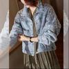 Women's Spring Autumn Style Denim Short Jacket Casual Slimming Loose Fit Embellished Korean Version Top Jacket
