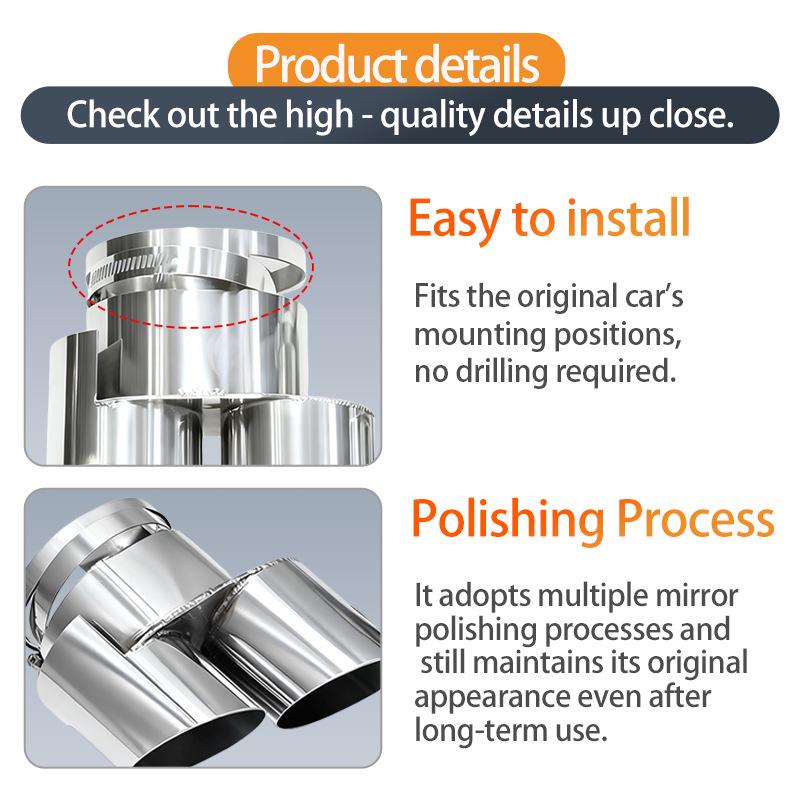 BMW X5 X6 X7 Квадро-насадки на глушитель G05 G06 G07 Двойной выход Насадка на хвост Дополнение