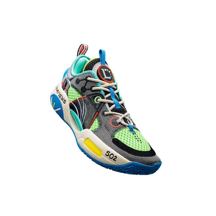 Li Ning All City 9 V1.5 Износостойкие Нескользящие Низкие Баскетбольные Кроссовки Мужские Серый Черный ABAR077-2