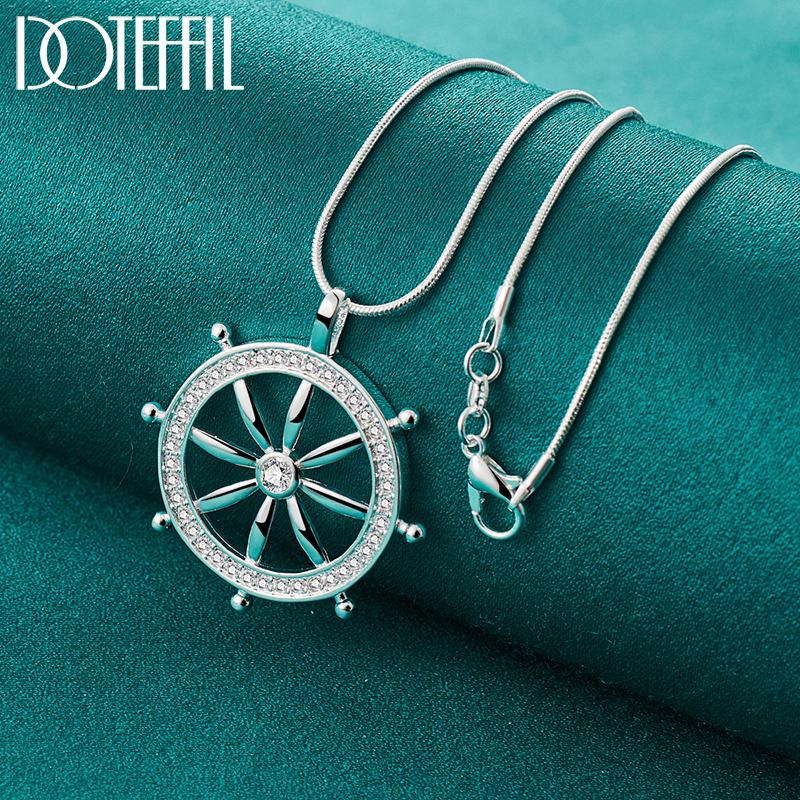 Круглое ожерелье из стерлингового серебра 925 пробы, модные украшения