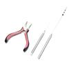 Плоскогубцы с 3 отверстиями и металлический крючок, игла и петля, 3 шт./комплект для наращивания волос