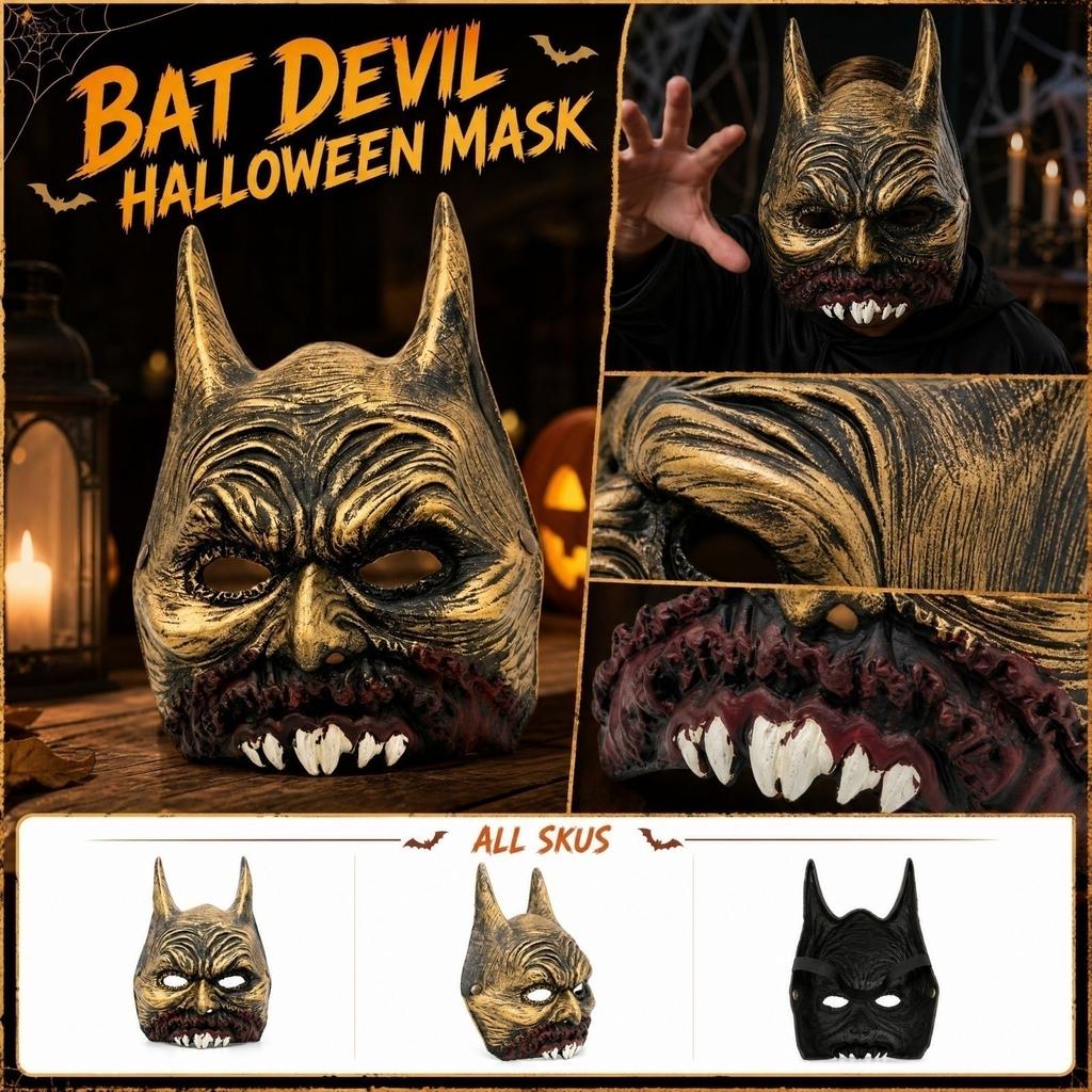 Halloween with Pointed Ears 3D Animal Face for Party