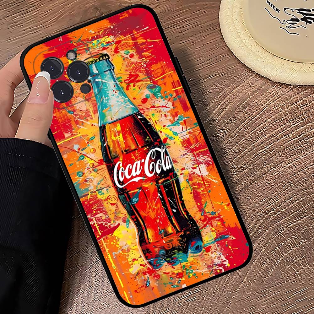 C-CocaS-Модный Чехол для Телефона в Стиле Колы Для IPhone 17 Pro Max Air Задняя Крышка 16 15 14 13 12 11 Pro Max Чехол