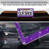 Car License Plate Frame, Sparkling Stainless Steel Auto License Plate Frame With Rhinestones, Bling Diamond License Plate Holder, Universal Exterior