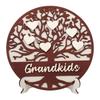 1set Wood Record Display Stands Tree with Heart BurlyWood Finished Product: 15x30x30cm