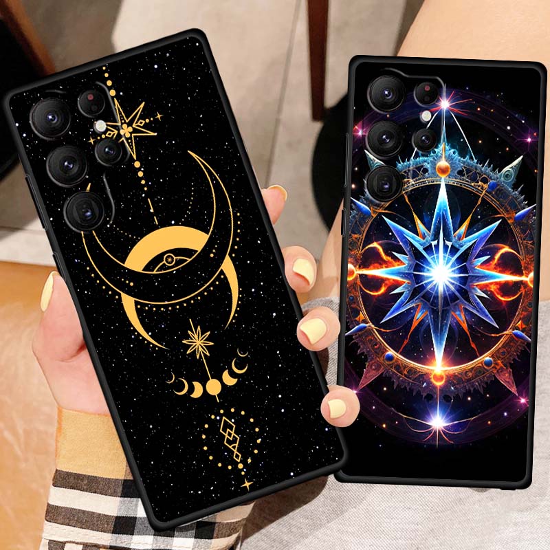 Чехол для телефона с узором «Космическое звездное небо» для Samsung Galaxy S26 S25 S24 S23 S22 S21 S20 Ultra Plus FE 5G, черный, мягкий ТПУ